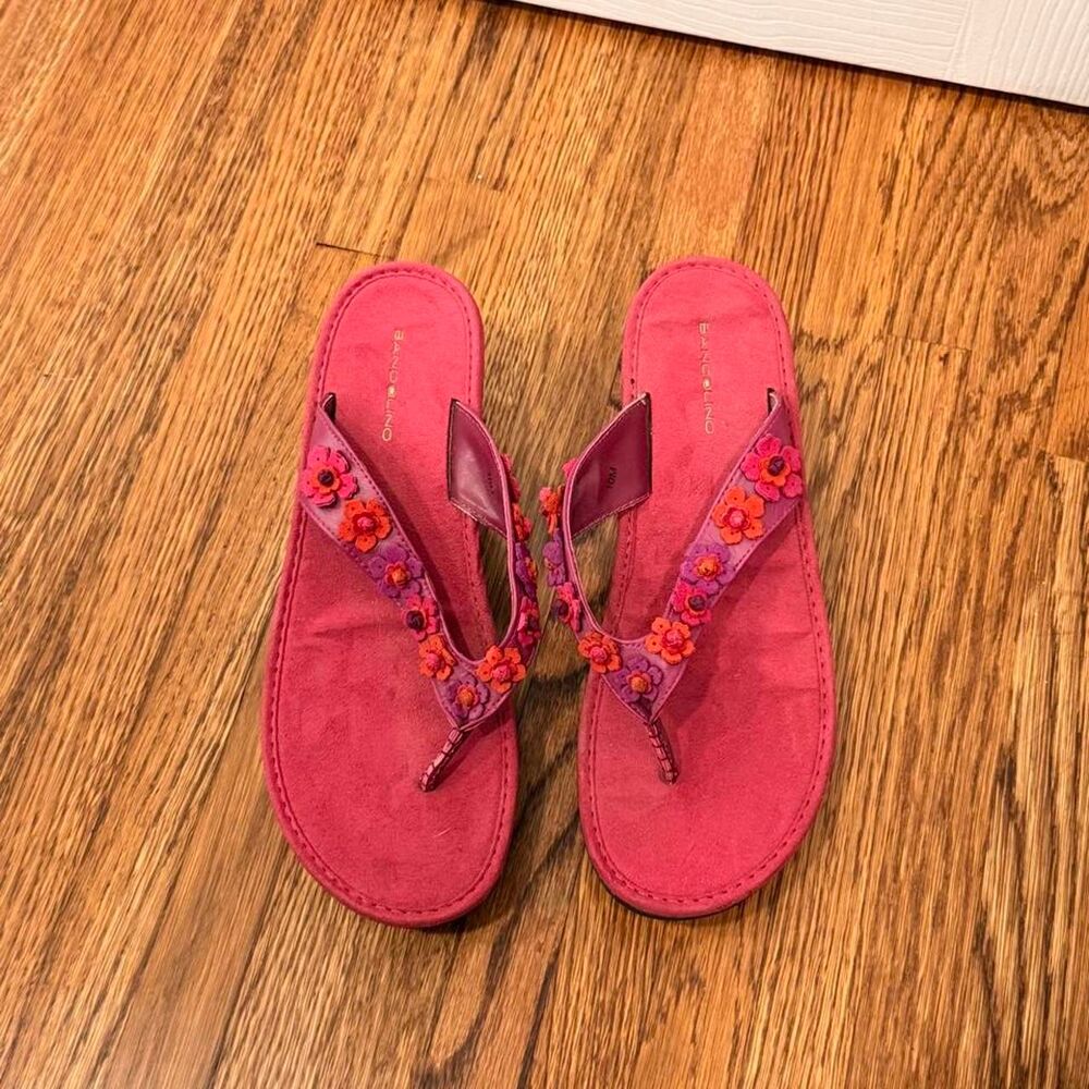 Bandolino Barrington Wedge Thong Platform Sandals Size 10